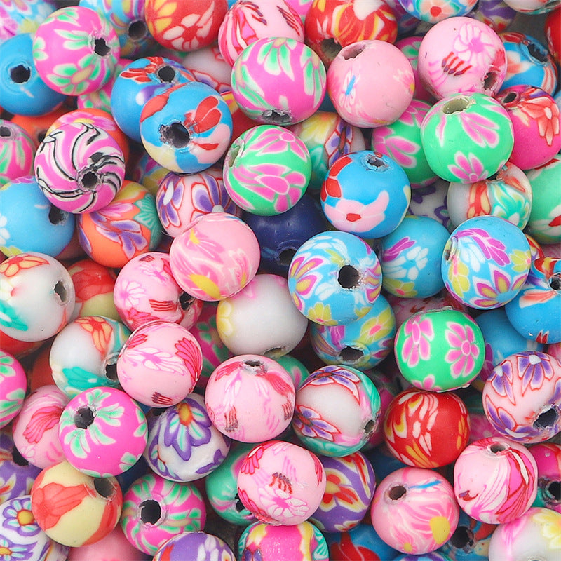 Wholesale 20pcs Round Colored Soft Clay Beads